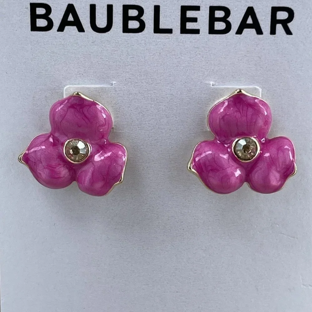 Baublebar Women Earrings Pink Ear Fashion Jewelry New - Picture 2 of 9